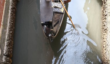 Venedik, İtalya, 24 Nisan 2018: gondol Venedik, İtalya grand canal, 24 Nisan 2018, Tarih