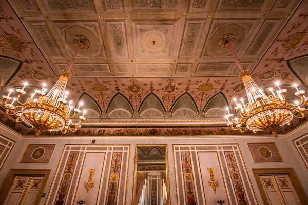 Venice Itália Abril 2018 Decoração Interiores Tetos Afrescos Correr Palace — Fotografia de Stock