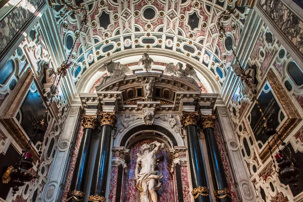 Venecia Italia Abril 2018 Interiores Detalles Arquitectónicos Iglesia Santa Maria — Foto de Stock