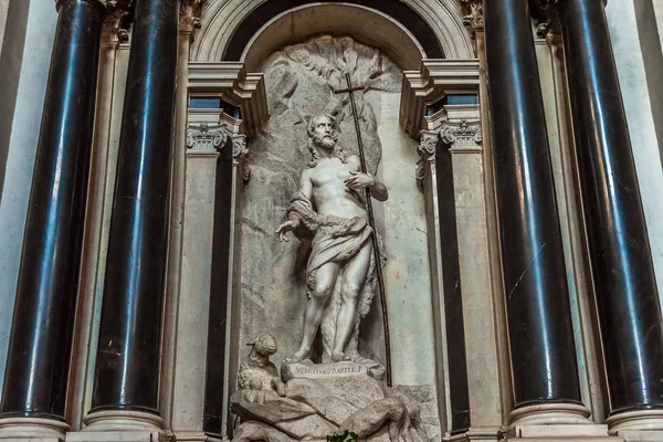 Wenecja Włochy Kwietnia 2018 Wnętrza Detale Architektoniczne Kościoła Santa Maria — Zdjęcie stockowe