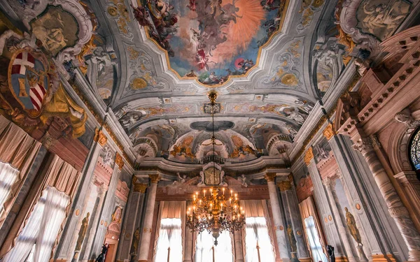 Venice Italy April 2018 Interiors Decor Ceilings Frescoes Rezzonico Palace — Stock Photo, Image