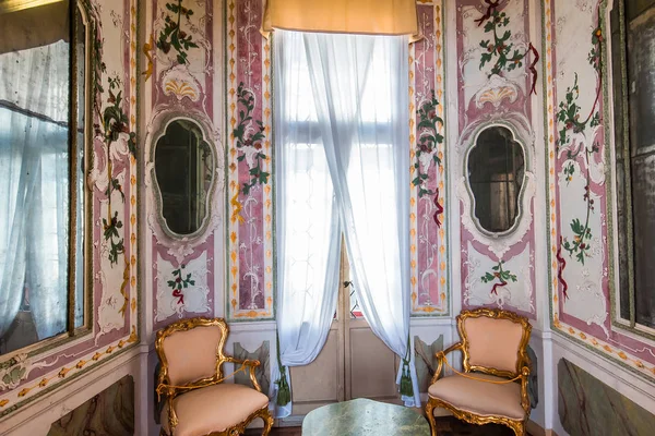 Venice Itália Abril 2018 Decoração Interiores Tetos Afrescos Palácio Rezzonico — Fotografia de Stock