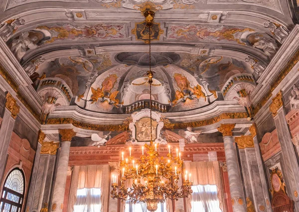 Benátky Itálie Dubna 2018 Výzdoba Interiérů Stropy Freskami Rezzonico Paláce — Stock fotografie