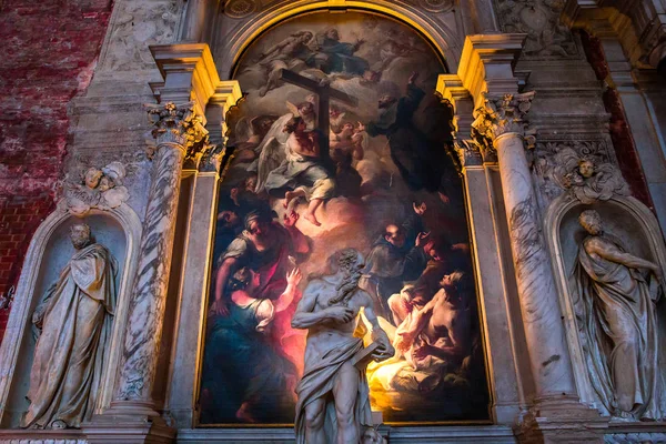 Velence Olaszország 2018 Április Belső Terek Részleteket Basilica Santa Maria — Stock Fotó