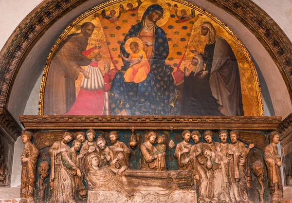 Venezia Italia Aprile 2018 Interni Dettagli Della Basilica Santa Maria — Foto Stock