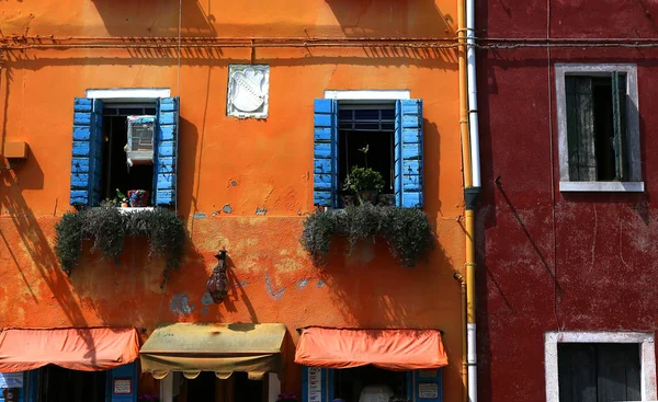 Burano Talya Nisan 2018 Renkli Evlerde Adası Burano Nisan 2018 — Stok fotoğraf