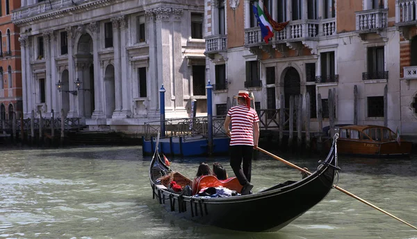 Venise Italie Avril 2018 Gondole Sur Grand Canal Avril 2018 — Photo