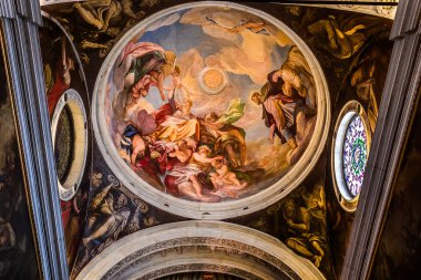 Venedik, İtalya, 22 Nisan 2018: scuola grande di san rocco, 22 Nisan 2018, Venedik, İtalya, mimari detais