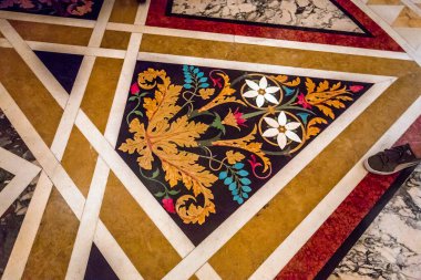 Venedik, İtalya, 22 Nisan 2018: scuola grande di san rocco, 22 Nisan 2018, Venedik, İtalya, mimari detais