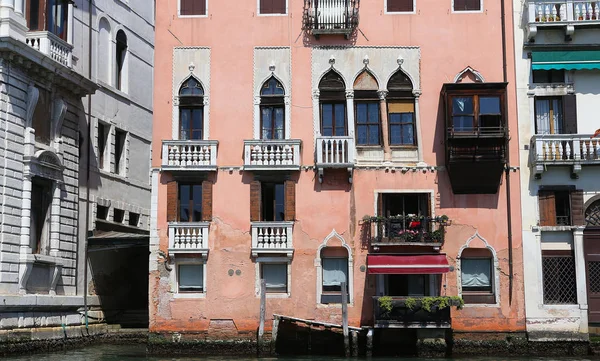 Venedig Italien April 2018 Architektonische Detais Von Palästen Großen Kanal — Stockfoto