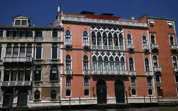 Venedig Italien April 2018 Architektonische Detais Von Palästen Großen Kanal — Stockfoto