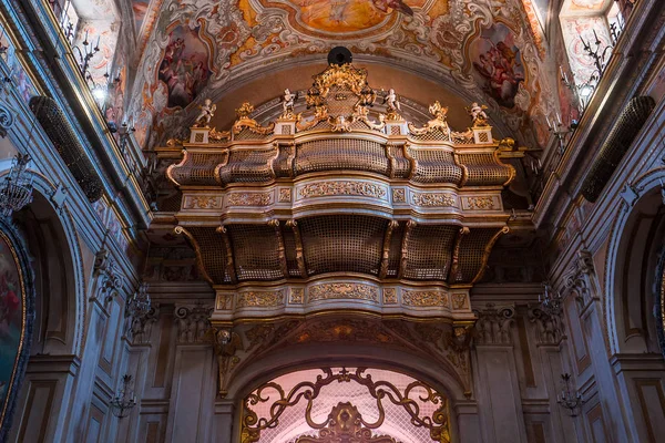 Katania Sycylia Włochy Czerwca 2018 Wnętrza Freski Kościoła San Benedetto — Zdjęcie stockowe