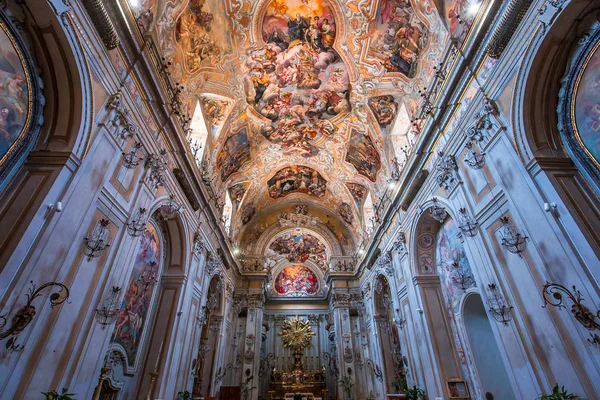 Catanie Sicily Italie Juin 2018 Intérieurs Fresques Église San Benedetto — Photo