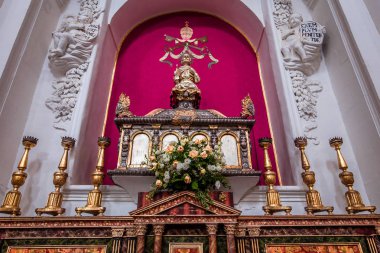 Modica, Sicilya, İtalya, 19 Haziran 2018: iç Ayrıntılar ve fresk San Pietro Kilisesi, 19 Haziran 2018, Modica, Sicilya, İtalya