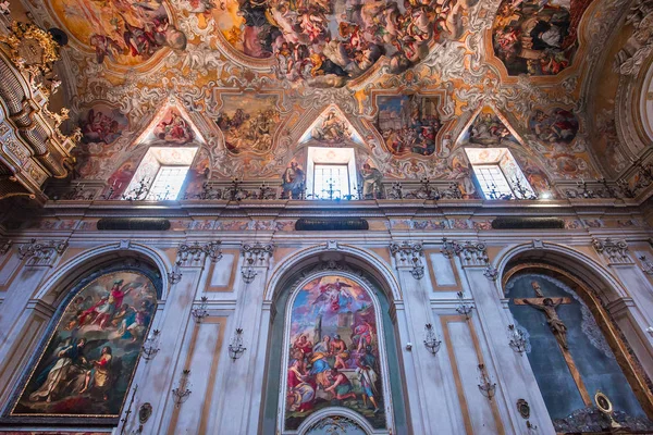 Catanie Sicily Italie Juin 2018 Intérieurs Fresques Église San Benedetto — Photo