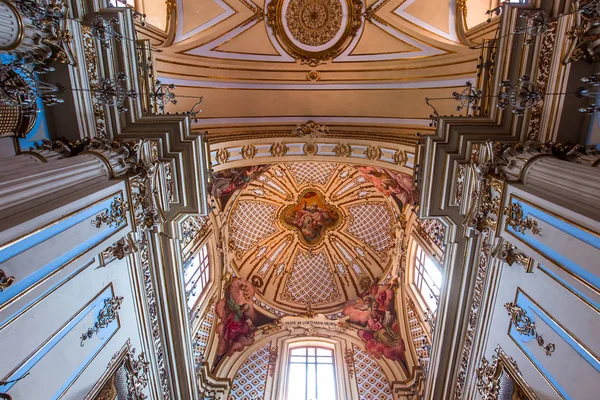 Catania Sicilia Italia Giugno 2018 Interni Affreschi Della Chiesa San — Foto Stock