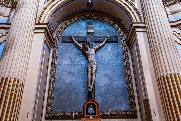 Catania Sicily Italy June 2018 Interiors Frescoes San Placido Church — Stock Photo, Image