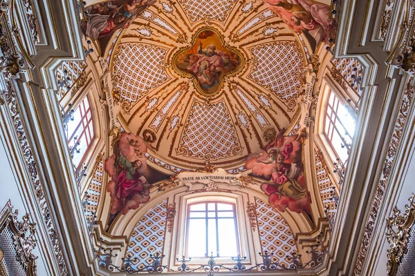 Catânia Sicilia Itália Junho 2018 Interiores Afrescos Igreja San Placido — Fotografia de Stock