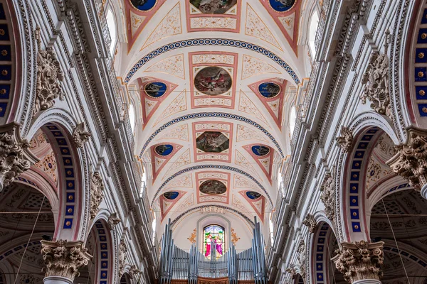 Modica Sycylia Włochy Czerwca 2018 Szczegóły Wnętrza Freski Kościoła San — Zdjęcie stockowe