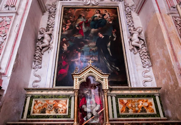 Modica Sicilia Italia Junio 2018 Detalles Interiores Frescos Iglesia San — Foto de Stock