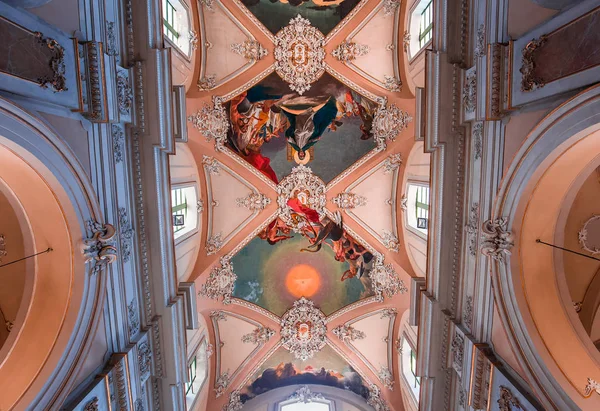 Catania Sicilia Italia Junio 2018 Interiores Frescos Basílica Della Collegiata —  Fotos de Stock