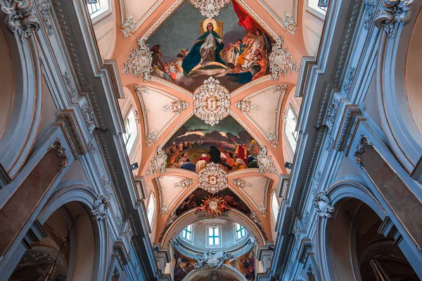Catanie Sicily Italie Juin 2018 Intérieurs Fresques Église Basilique Della — Photo