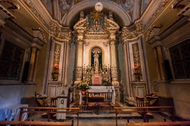 Modica, Sicilya, İtalya, 19 Haziran 2018: iç Ayrıntılar ve freskleri san Giorgio Kilisesi, 19 Haziran 2018 Duomo, Modica, Sicilya, İtalya