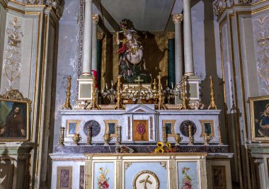 Modica, Sicilya, İtalya, 19 Haziran 2018: iç Ayrıntılar ve freskleri san Giorgio Kilisesi, 19 Haziran 2018 Duomo, Modica, Sicilya, İtalya