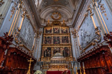 Modica, Sicilya, İtalya, 19 Haziran 2018: iç Ayrıntılar ve freskleri san Giorgio Kilisesi, 19 Haziran 2018 Duomo, Modica, Sicilya, İtalya