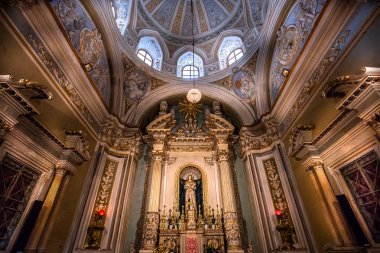 Modica, Sicilya, İtalya, 19 Haziran 2018: iç Ayrıntılar ve freskleri san Giorgio Kilisesi, 19 Haziran 2018 Duomo, Modica, Sicilya, İtalya