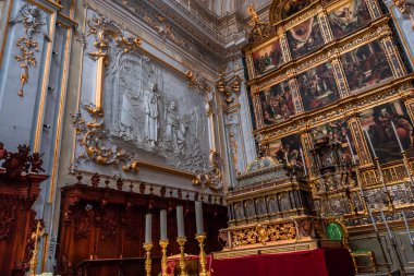 Modica, Sicilya, İtalya, 19 Haziran 2018: iç Ayrıntılar ve freskleri san Giorgio Kilisesi, 19 Haziran 2018 Duomo, Modica, Sicilya, İtalya