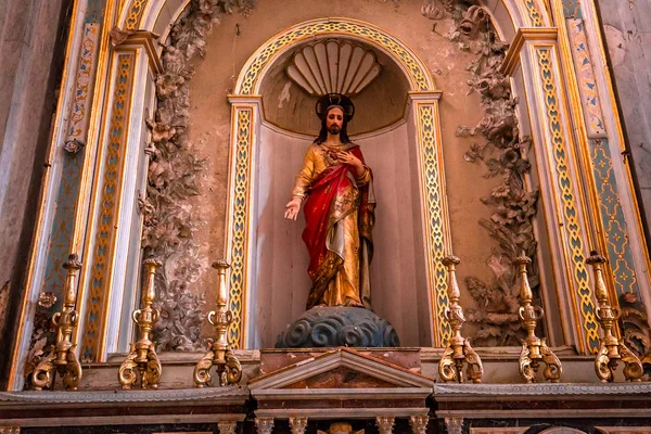 莫迪卡 意大利西西里岛 2018年6月19日 室内细节和壁画在圣乔治教堂 2018年6月19日 在莫迪卡 意大利西西里岛 — 图库照片