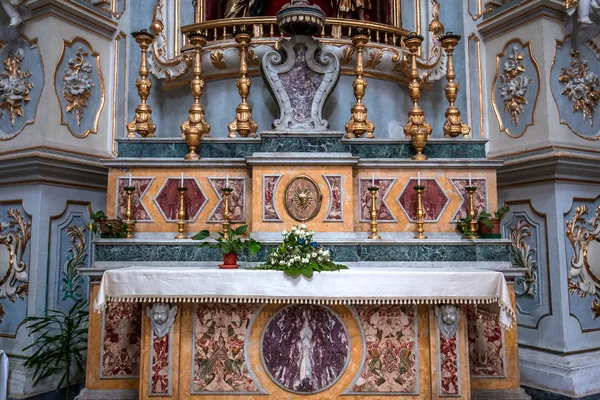 Modica Sycylia Włochy Czerwca 2018 Szczegóły Wnętrza Freski Duomo San — Zdjęcie stockowe