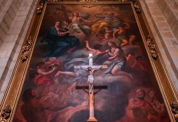 Modica Sicily Italy June 2018 Interiør Detaljer Fresker Duomo San – stockfoto