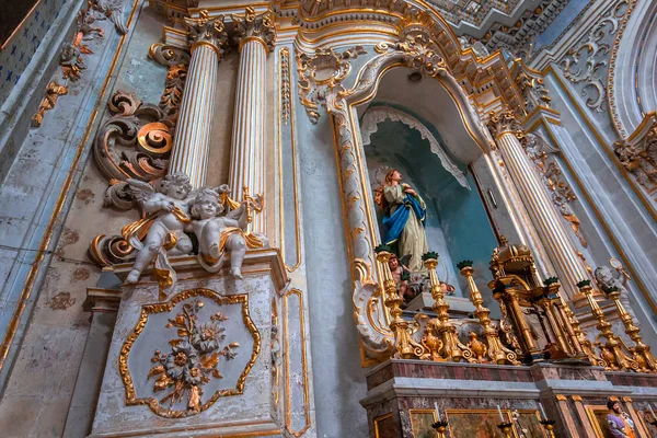 Modica Sicilia Itália Junho 2018 Detalhes Interiores Afrescos Igreja Duomo — Fotografia de Stock