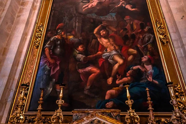 Modica, Sicilya, İtalya, 19 Haziran 2018: iç Ayrıntılar ve freskleri san Giorgio Kilisesi, 19 Haziran 2018 Duomo, Modica, Sicilya, İtalya