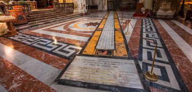 Acireale, Sicilya, İtalya, 11 Haziran 2018: iç Ayrıntılar ve freskleri katedralde, 11 Haziran 2018, Acireale, Sicilya, İtalya