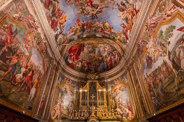 Acireale Sicily Italia Junio 2018 Iglesia San Sebastiano Detalles Frescos — Foto de Stock