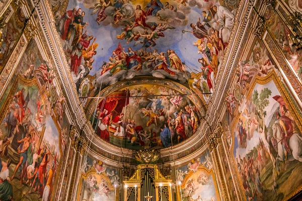 Acireale Sicílie Itálie Června 2018 San Sebastiano Kostel Fresky Detaily — Stock fotografie