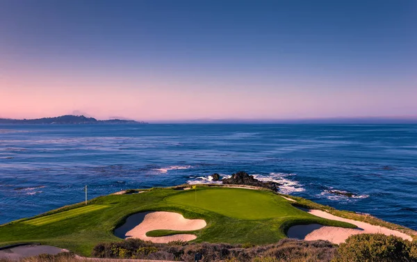 Uma Vista Campo Golfe Pebble Beach Monterey Califórnia Eua — Fotografia de Stock