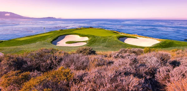 Μια Άποψη Του Γηπέδου Γκολφ Pebble Beach Monterey Καλιφόρνια Ηπα — Φωτογραφία Αρχείου