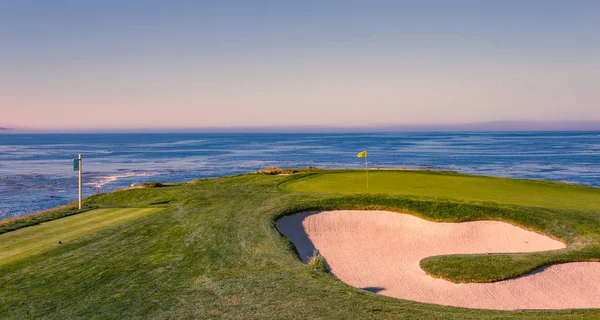 Μια Άποψη Του Γηπέδου Γκολφ Pebble Beach Monterey Καλιφόρνια Ηπα — Φωτογραφία Αρχείου