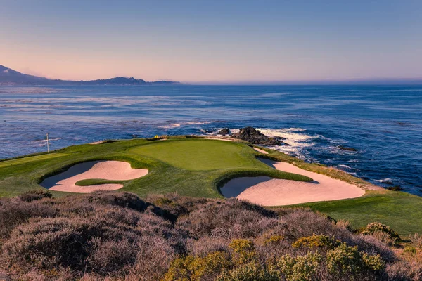 Una Vista Del Campo Golf Pebble Beach Monterey California —  Fotos de Stock