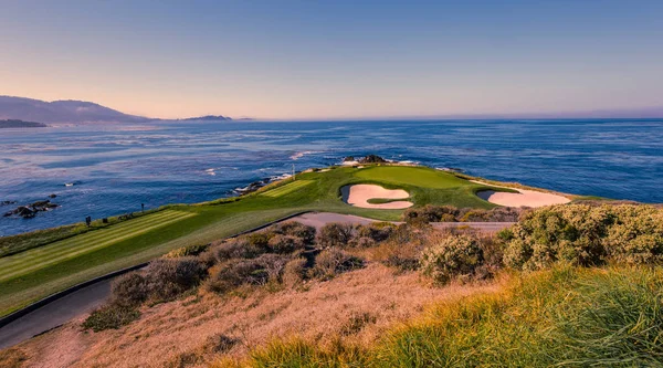 Uma Vista Campo Golfe Pebble Beach Monterey Califórnia Eua — Fotografia de Stock