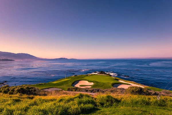 Uma Vista Campo Golfe Pebble Beach Monterey Califórnia Eua — Fotografia de Stock