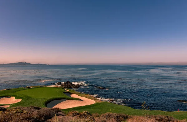 Uma Vista Campo Golfe Pebble Beach Monterey Califórnia Eua — Fotografia de Stock