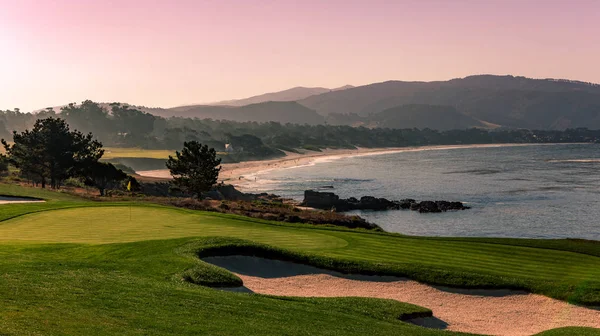 Une Vue Sur Parcours Golf Pebble Beach Monterey Californie États — Photo