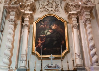 Noto, Sicilya, İtalya, 16 Haziran 2018: San Francesco assisi Kilisesi, 16 Haziran 2018 yılında Noto, Sicilya, ital