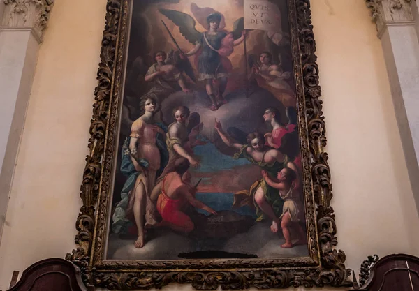 Huom Sisily Italia Kesäkuu 2018 San Carlon Kirkon Sisätilat Kesäkuu — kuvapankkivalokuva