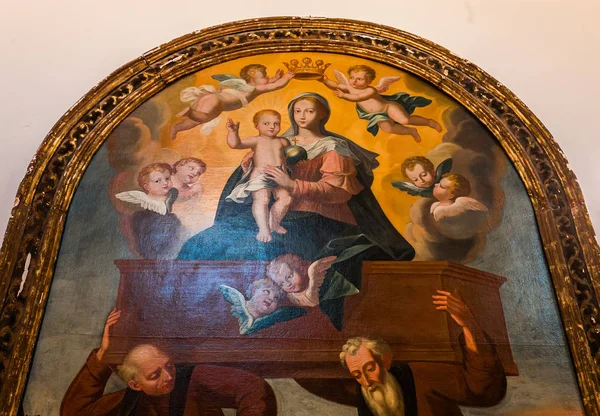Noto Sicily Italy June 2018 Interiør San Salvatore Kirke June – stockfoto